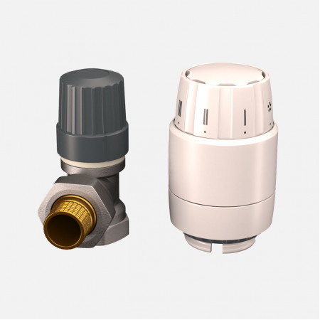 Узел бокового подключения радиатора RA-FN/RTR-FN/RAS-C2 ф15 угл с т.э. Danfoss