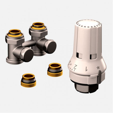 Узел нижнего подключения радиатора RLV-KS 20x15 с т.э. Danfoss RAE-K
